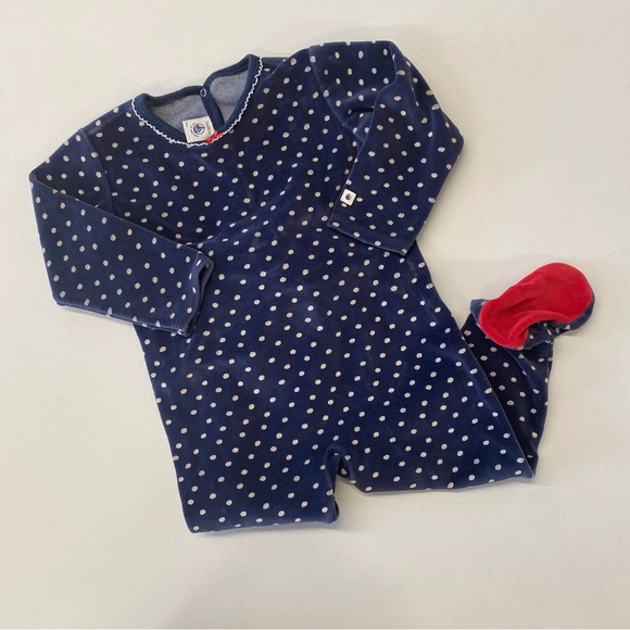 Petit Bateau Dot Romper - Picture 1 of 2